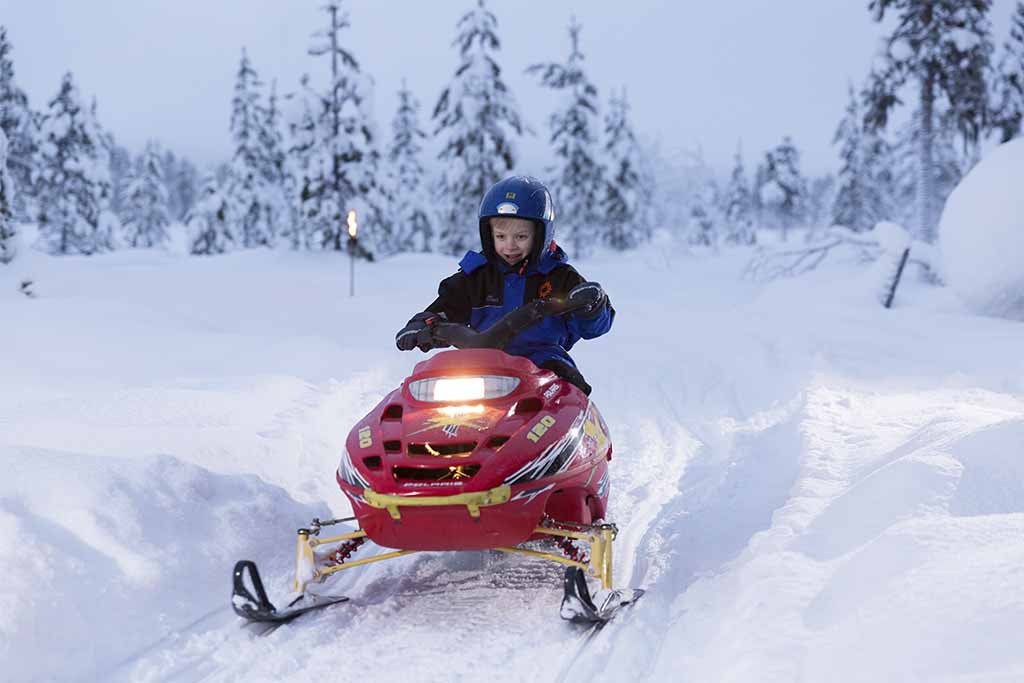 viaje a Laponia con niños. Observa las auroras boreales